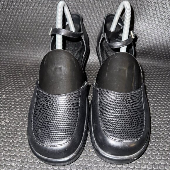 Dansko Wedge Ankle Strap Mary Jane Hook And Loop Heeled Sandal Women 7.5-8 (38) - Picture 2 of 7